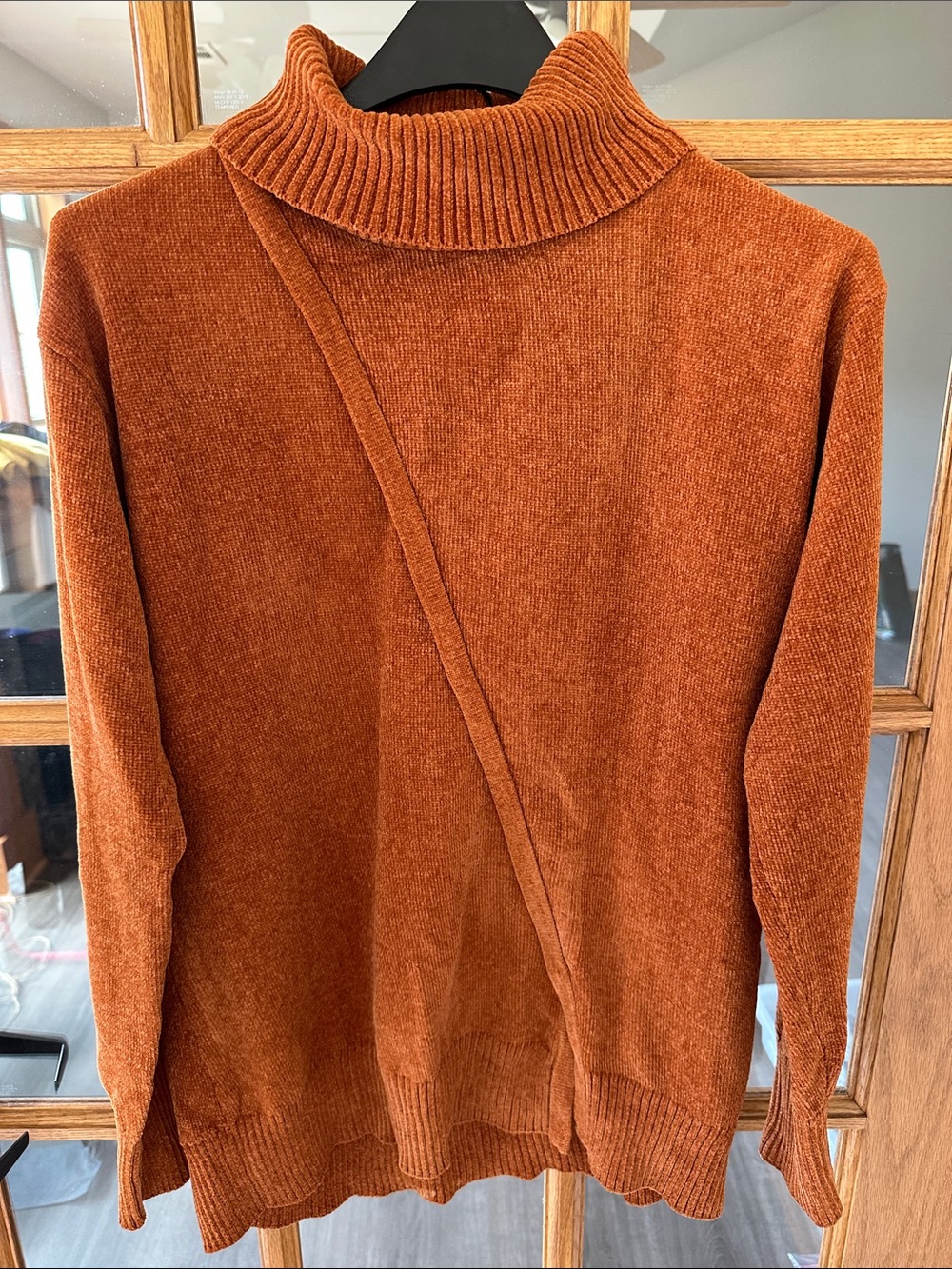 DG2 by Diane Gilman Rust Orange Turtleneck Sweater